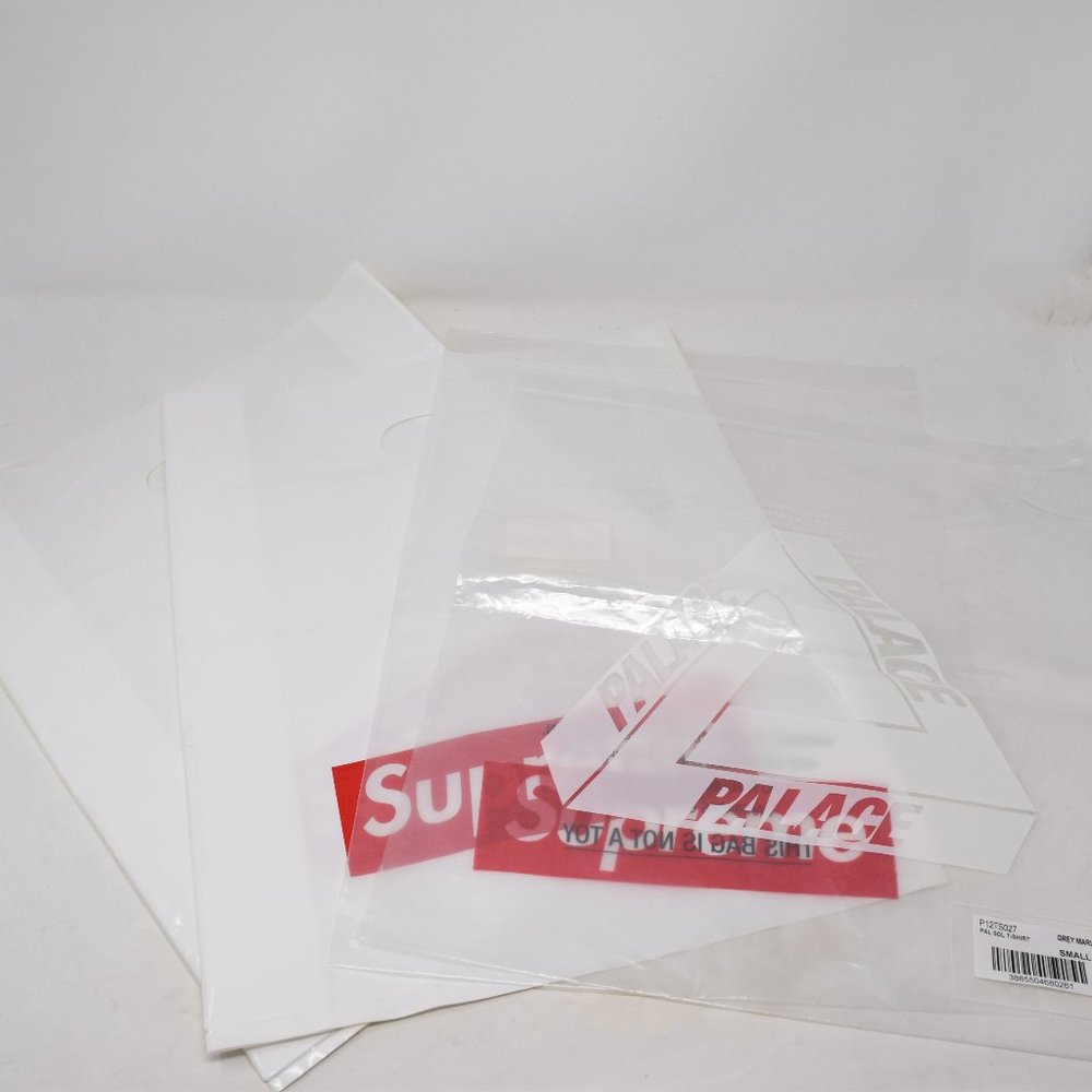 4 Supreme and Palace Shopping Packaging Bags Plastic Reusable